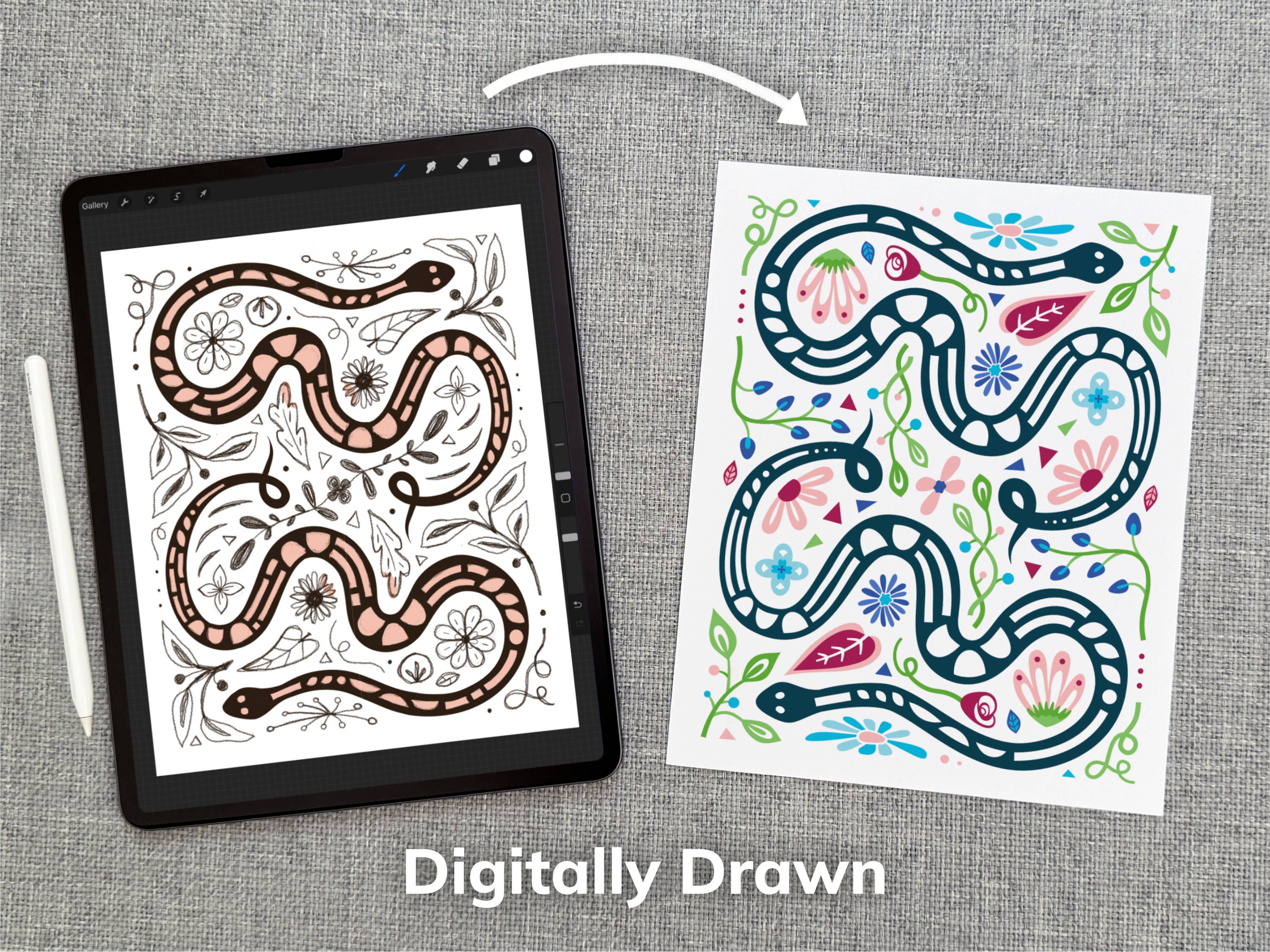 Dandymark - Wholesale Art Print - Snake Zodiac Art Print2