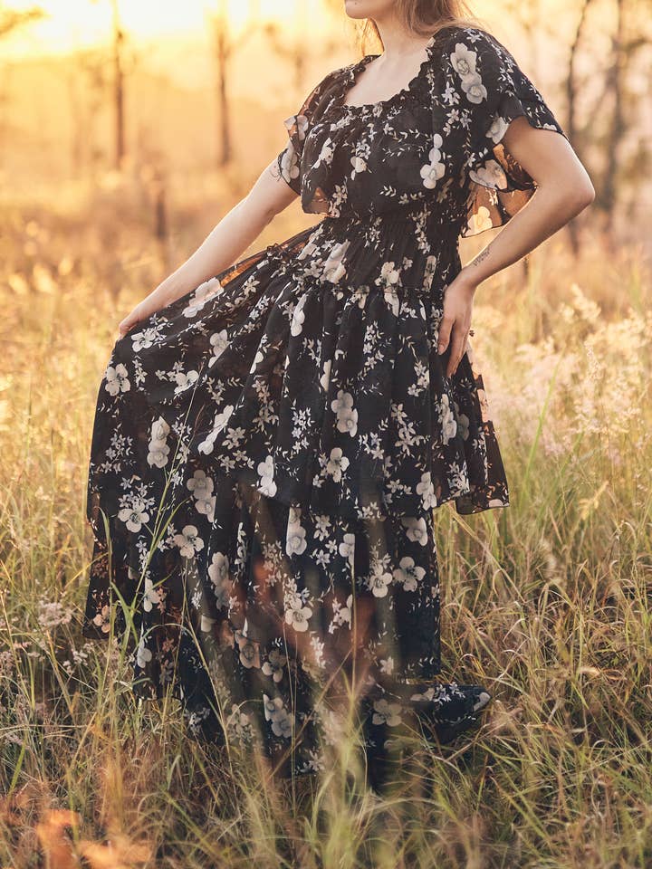 Fleur Ruffle Dress for wholesale by Chasca