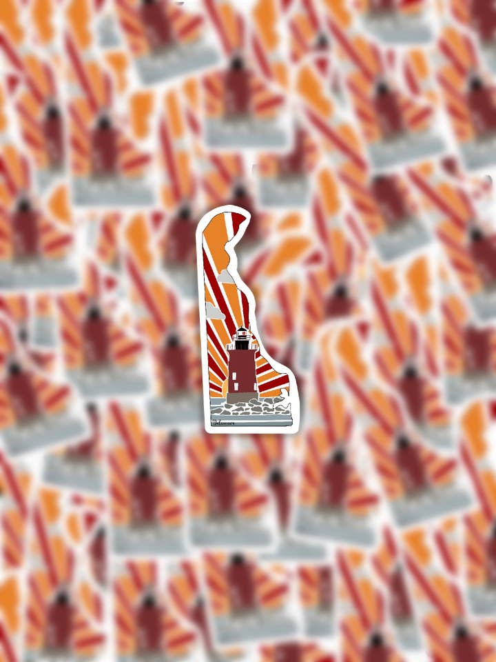 Pegatina del estado de Delaware para venta al por mayor de CreationsByMaddied