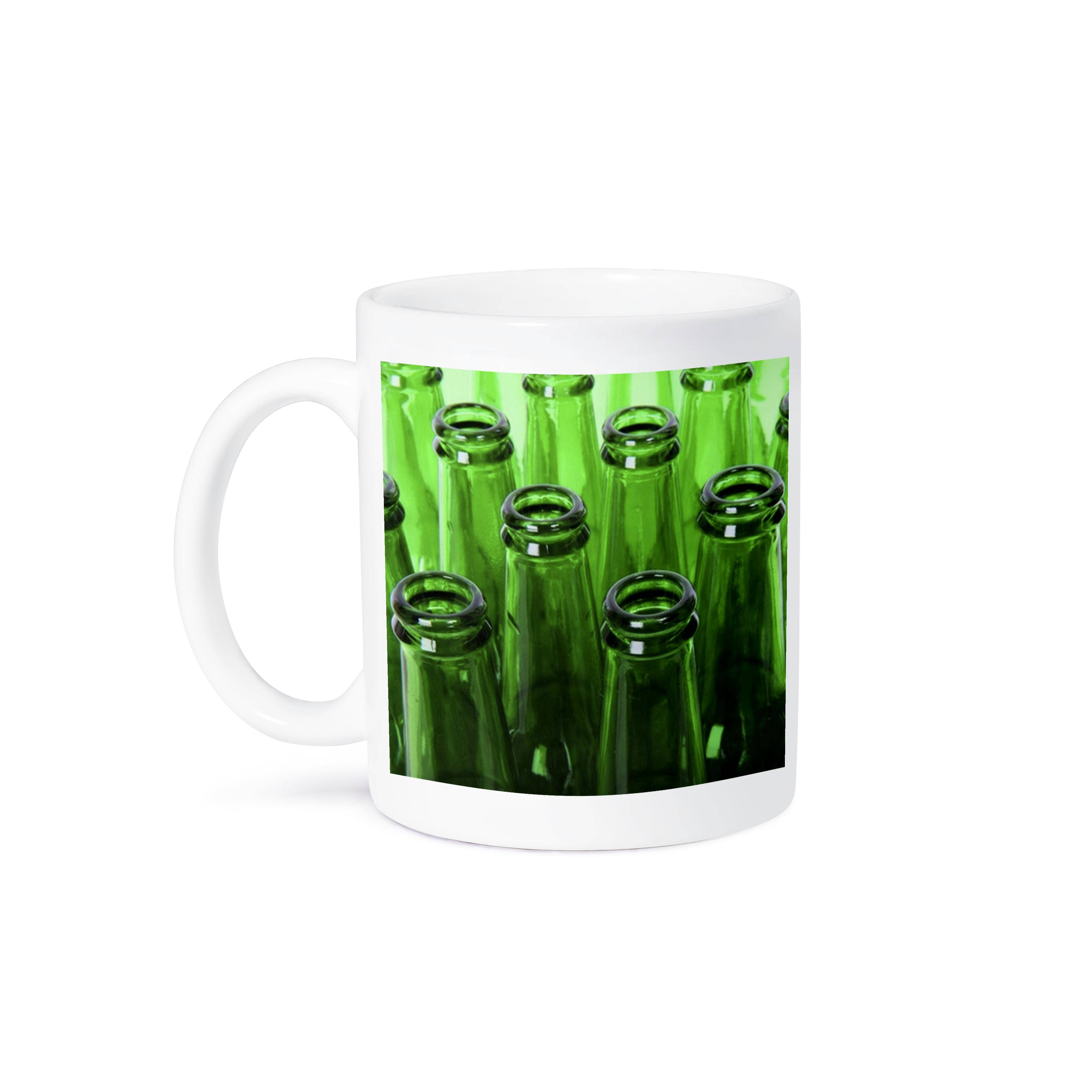 3dRose - Wholesale Coffee Mug - 3dRose, Closeup Of Green Beer Bottles, Mug8