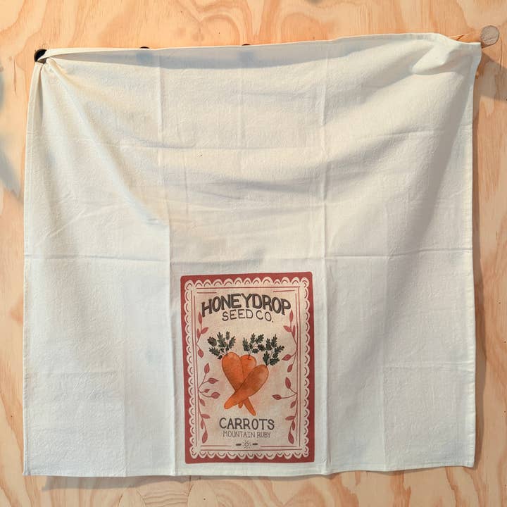 Quirks of Art co. - Wholesale Tea Towel - Flour Sack Tea Towel | Wildflowers | Seed Packet2