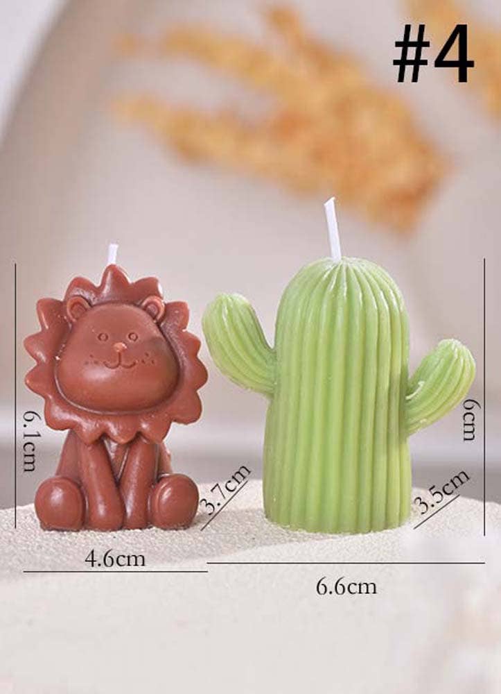 Candles Meta - Vente Bougies originales - Bougie décorative Lion, Cactus, Rose & Ours de la Saint-Valentin3