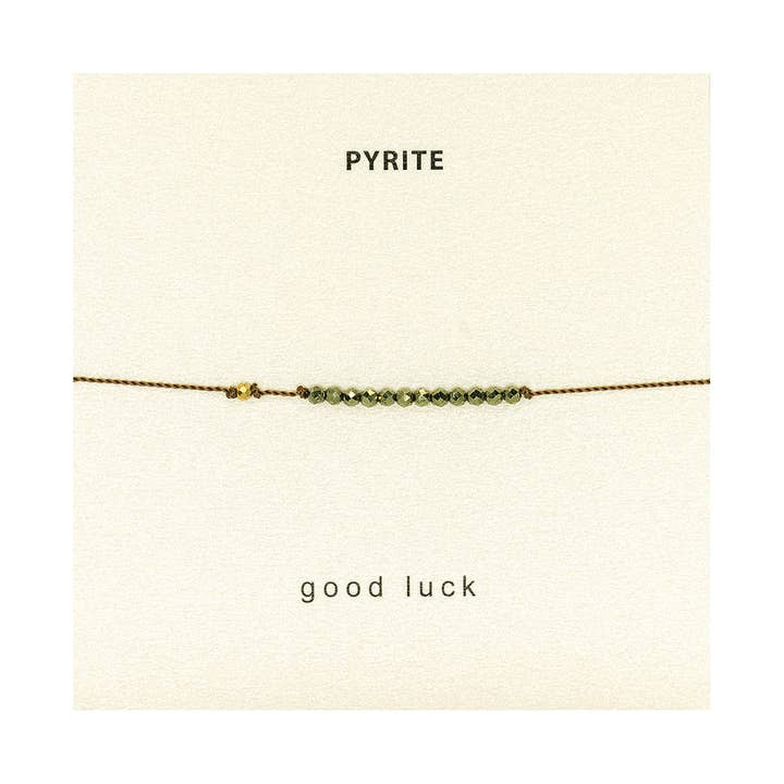 Pyrite and Gold Bracelet- Good Luck for wholesale by Soulsilk
