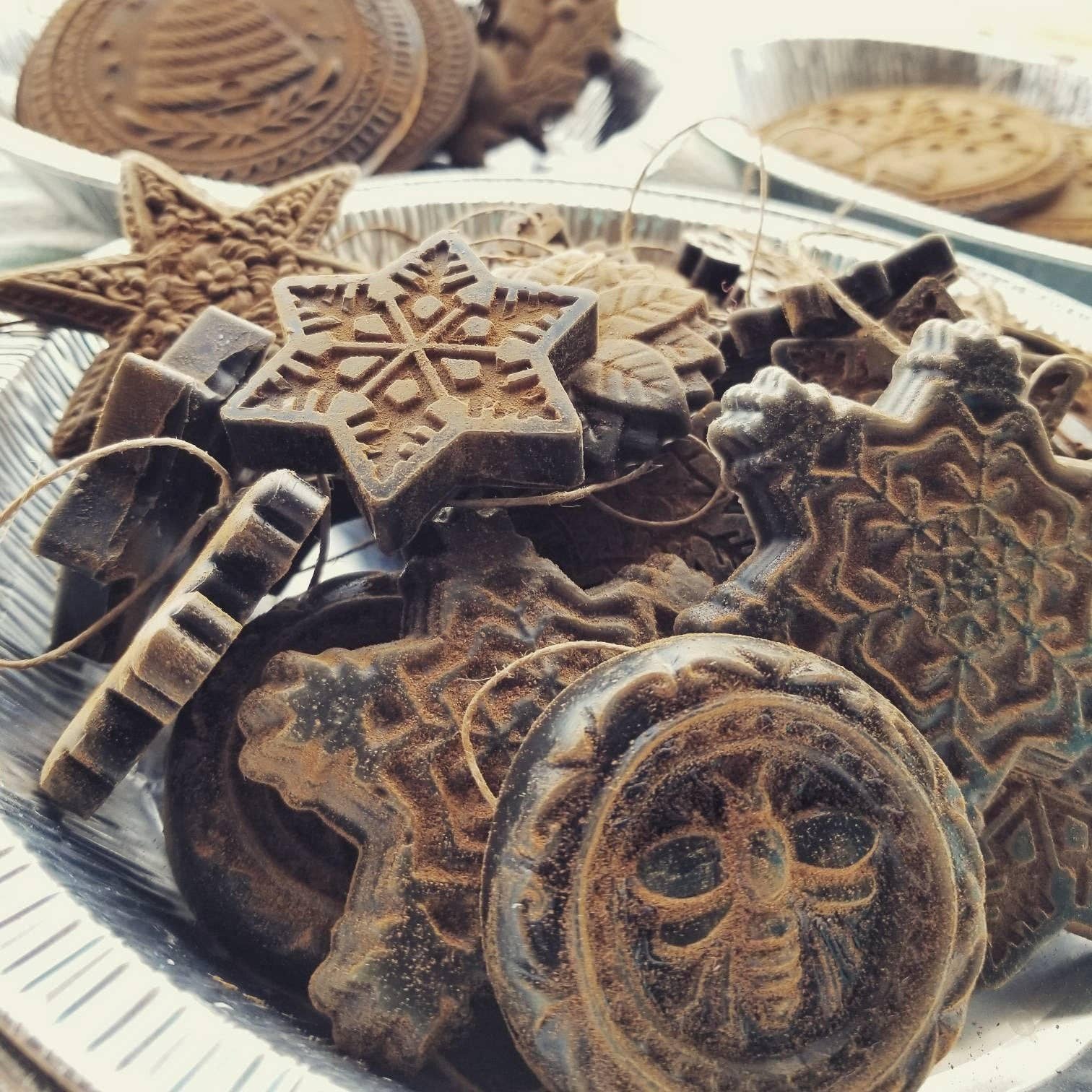 Farm and Hive - Wholesale Ornament - Bee Medallion | Beeswax Ornament2