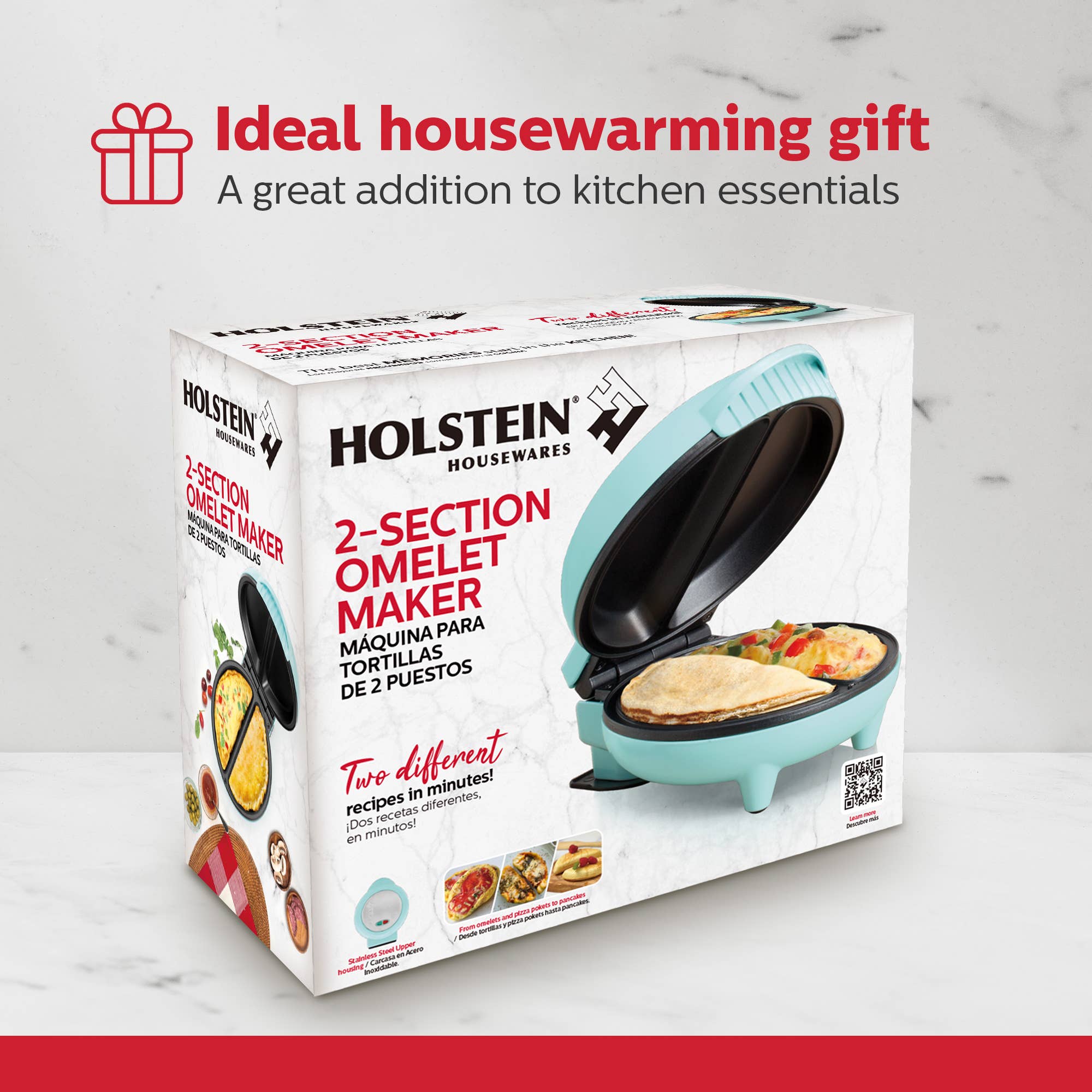 Holstein Housewares - Wholesale Kitchen Appliance - Easy Fast Breakfast Omelet Maker for Pancakes & Treats38