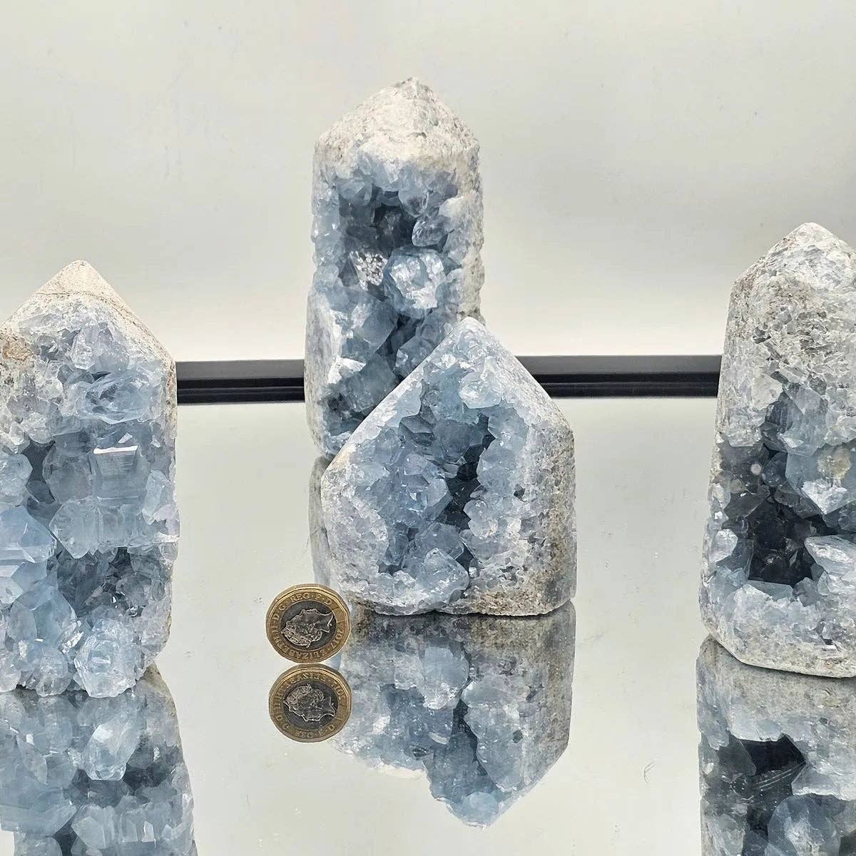 Distinction Crystals – wholesale Spiritual stone/crystal – Celestite Crystal Towers / Prisms 600-700g3