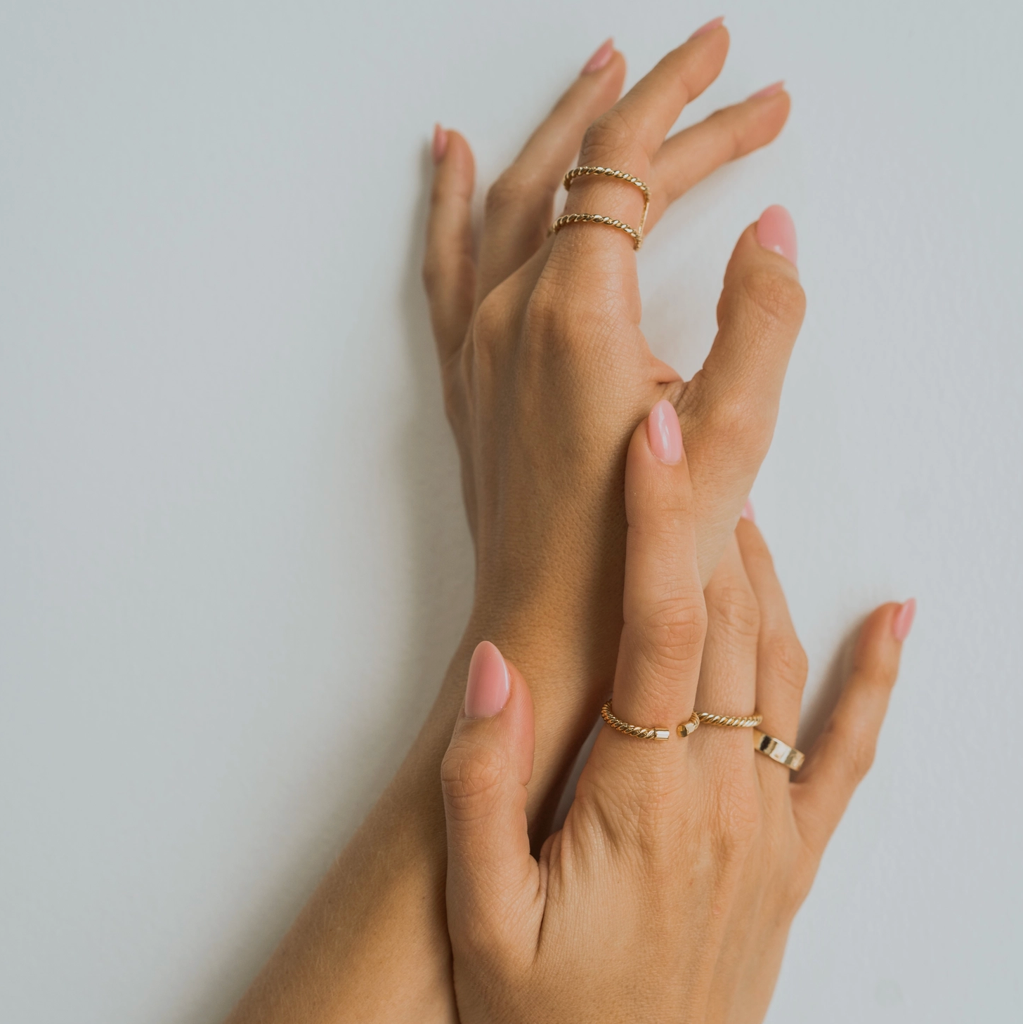 Brenda Grands Jewelry - Wholesale Band/Stacked Ring - Waterproof Gold Twisted Mini Ring5