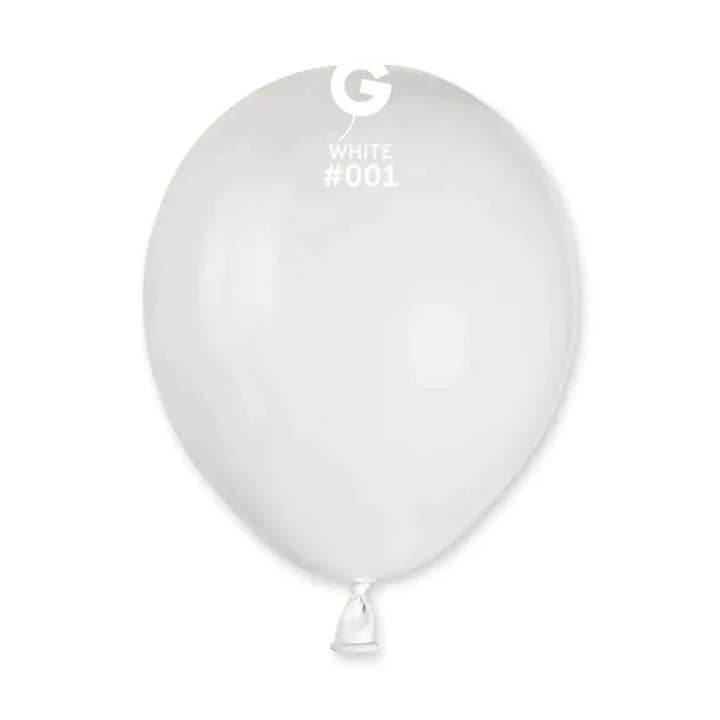 Gemar - 5" Weiße Latexballons #001 (100 Stück) für den Großhandel von Party Expo, LLC