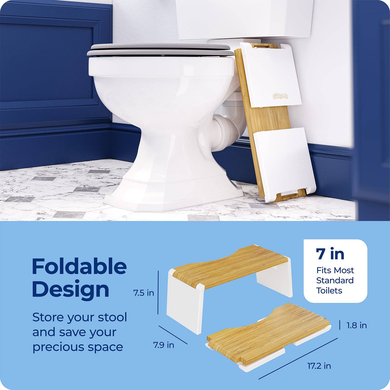 Squatty Potty – Engroshandel Taburet – Squatty Potty Stockholm Bambus Foldbar Toilet Skammel6