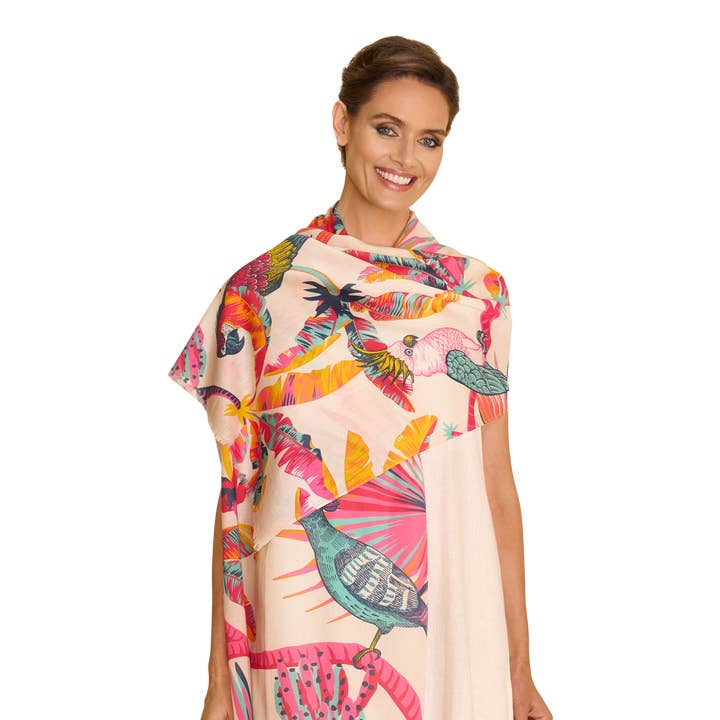 Cotton Scarf - Tropical Paradise for wholesale by Powder Design inc - US
