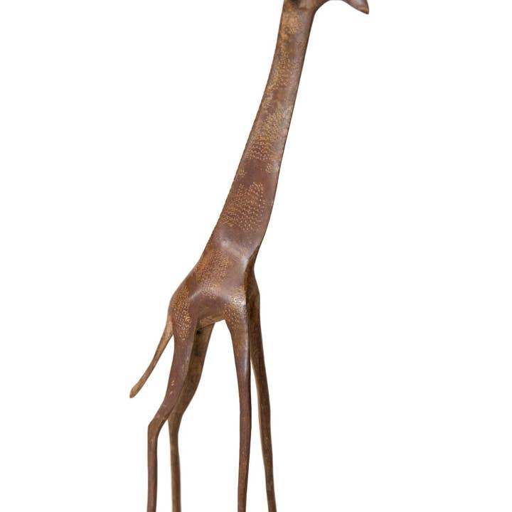Giraffa di bronzo alta africana vintage per la vendita all'ingrosso da parte di Old New House