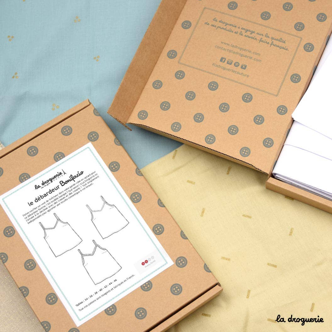 LA DROGUERIE - Vendita all'ingrosso Kit da cucito creativo - Cartamodello del top "Bonifacio"3
