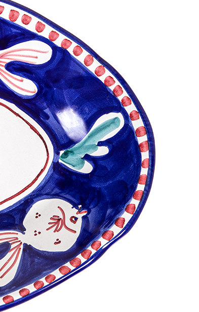 Blu Costiera – Prato/tigela decorativa por atacado – Pesciolini Blu Vietri Prato Oval 35 cm2