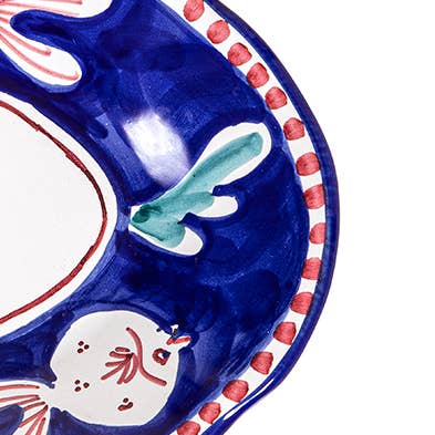 Blu Costiera - Wholesale Decorative Plate/Dish/Bowl - Oval Plate Pesciolini Blu Vietri 35 cm2