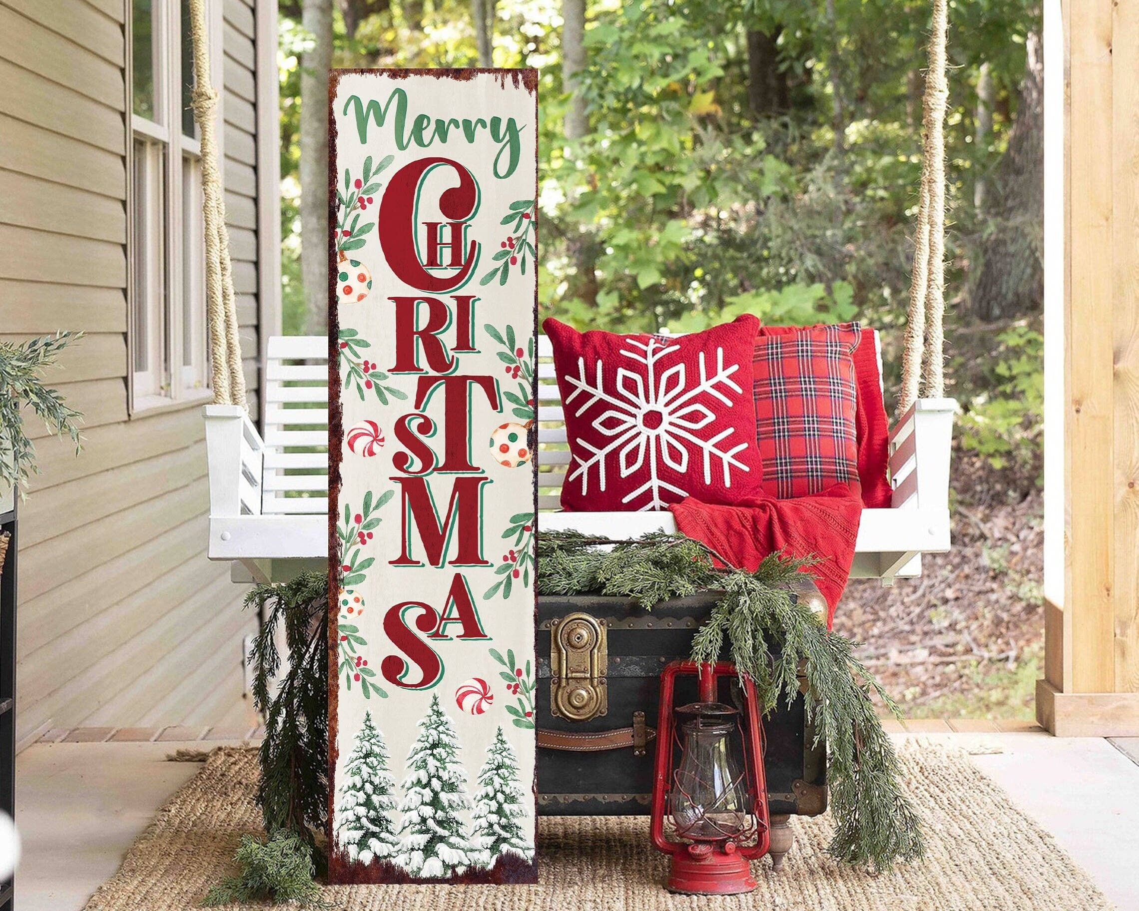 TX USA Corporation - Wholesale Christmas Wall Art - Christmas Snowman Porch Sign | Rustic Farmhouse Holiday Welcome Decor6
