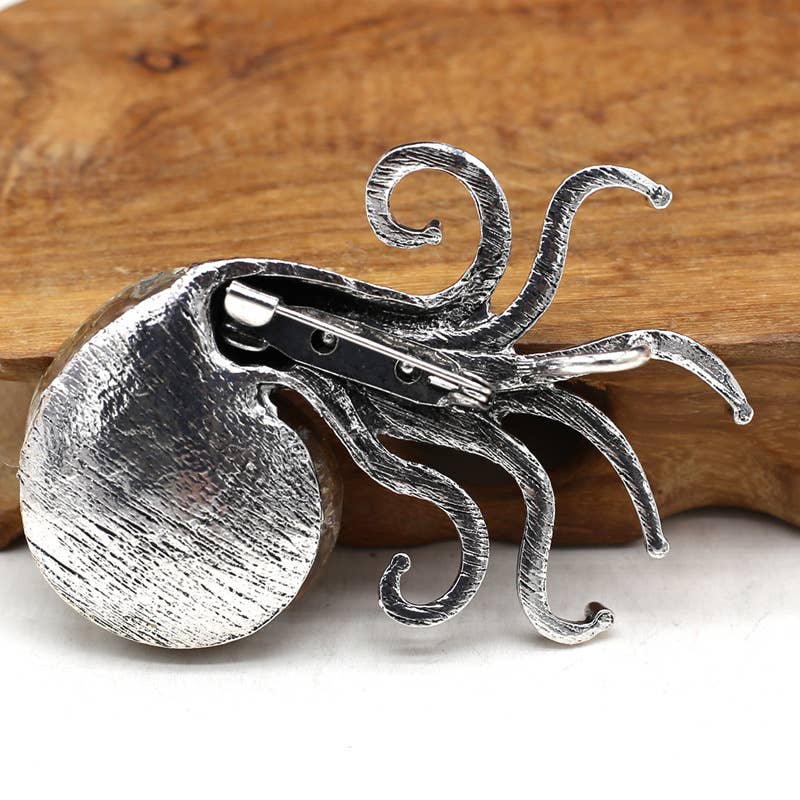 Tourtiwi - Venta al por mayor Broches - Colgantes de Broche Diseñados con Ammonite Prehistórico y Pulpo5
