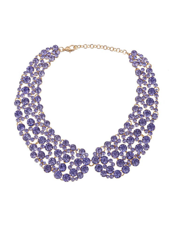Diana Purple Collar Necklace for wholesale by Eye Candy Los Angeles