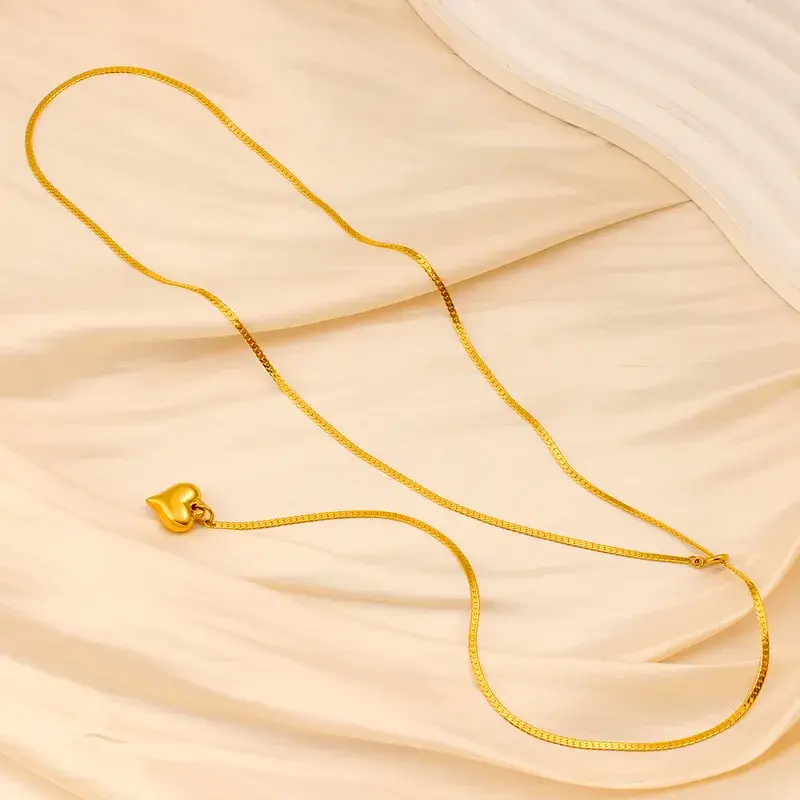 Sweet Cherry Sky - Wholesale Pendant/Charm Necklace - Stainless Steel Sweater Chain Necklace with Heart Jewlery5