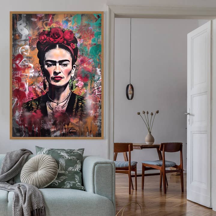 Ink & Drop – wholesale Art print – Frida Kahlo Graffiti Stencil Print2