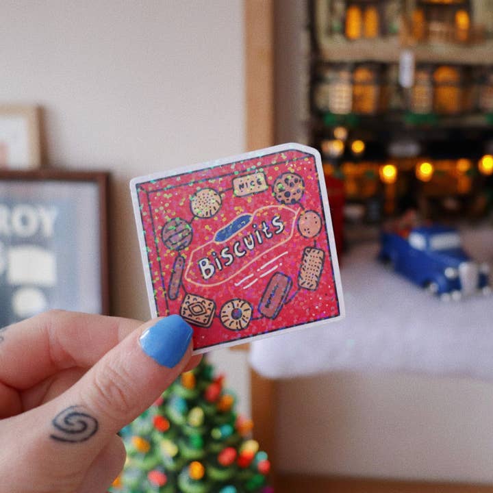 Christmas Biscuits Sticker | Glossy Sticker for wholesale by HeyHunsItsNicole