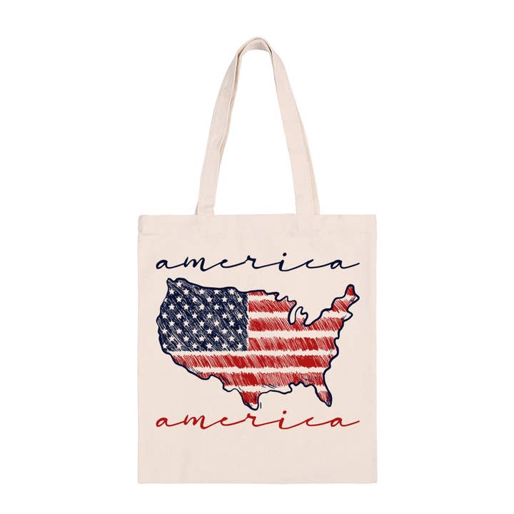 Love and Repeat - Wholesale Tote Bag - Women's - America Print Tote Bag