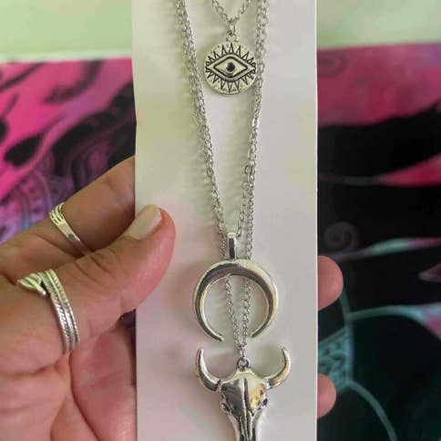 Wild & Free - Wholesale Pendant/Charm Necklace - Collar Bohemio de 3 Capas3