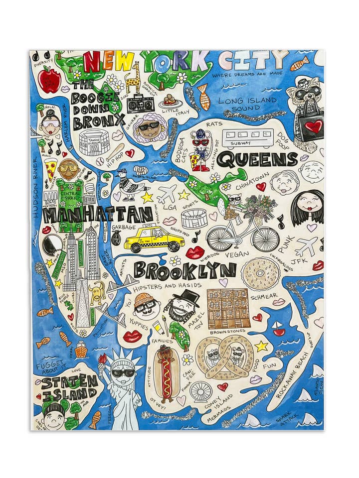 NYC kort glitter kort for engroshandel hos KAHRI