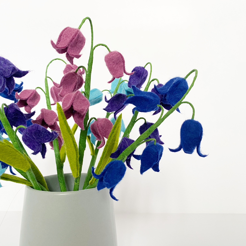 The Handmade Florist – wholesale DIY craft kit – Spring Bluebells felt flower craft kit 6