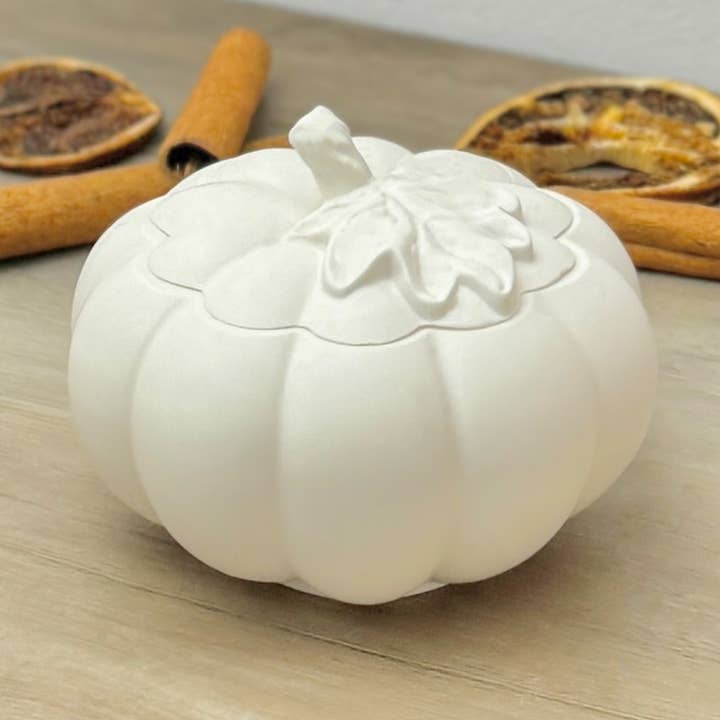 White Pumpkin Decorative Bowl - Autumn Decor Trinket Box for wholesale by Eli and Things