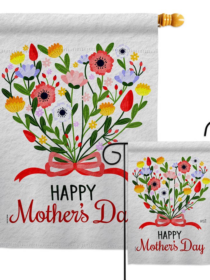 Flag Hjerte Buket Mor Dag Blomsterhave Hus for engroshandel hos Two Group Flag Co