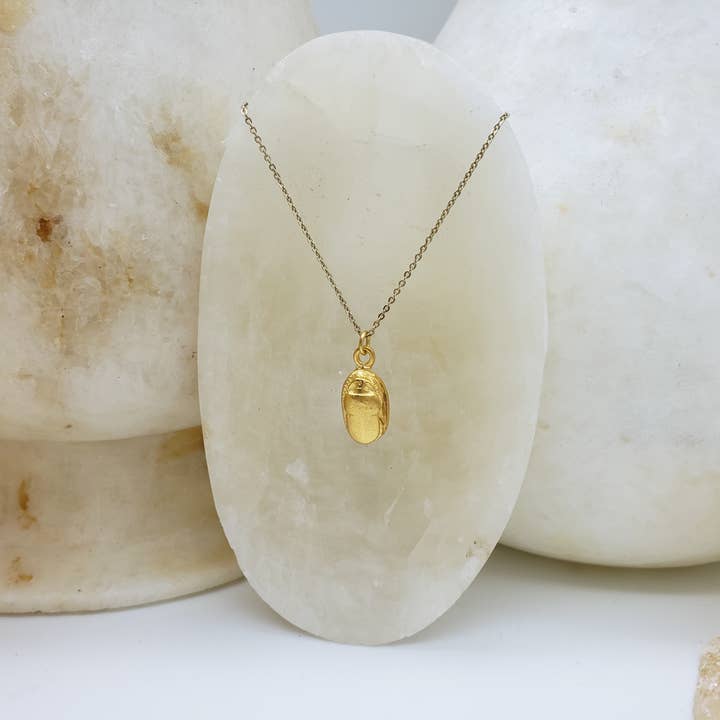 Discoveries, Inc. - Vendita all'ingrosso Collana con ciondolo/pendaglio - Ciondolo Scarabeo Egiziano, 18" - Finitura Oro4