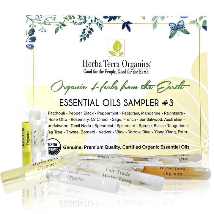 Herba Vera Organics - Wholesale Essential oil - USDA Organic Essential Oils Sampler #3