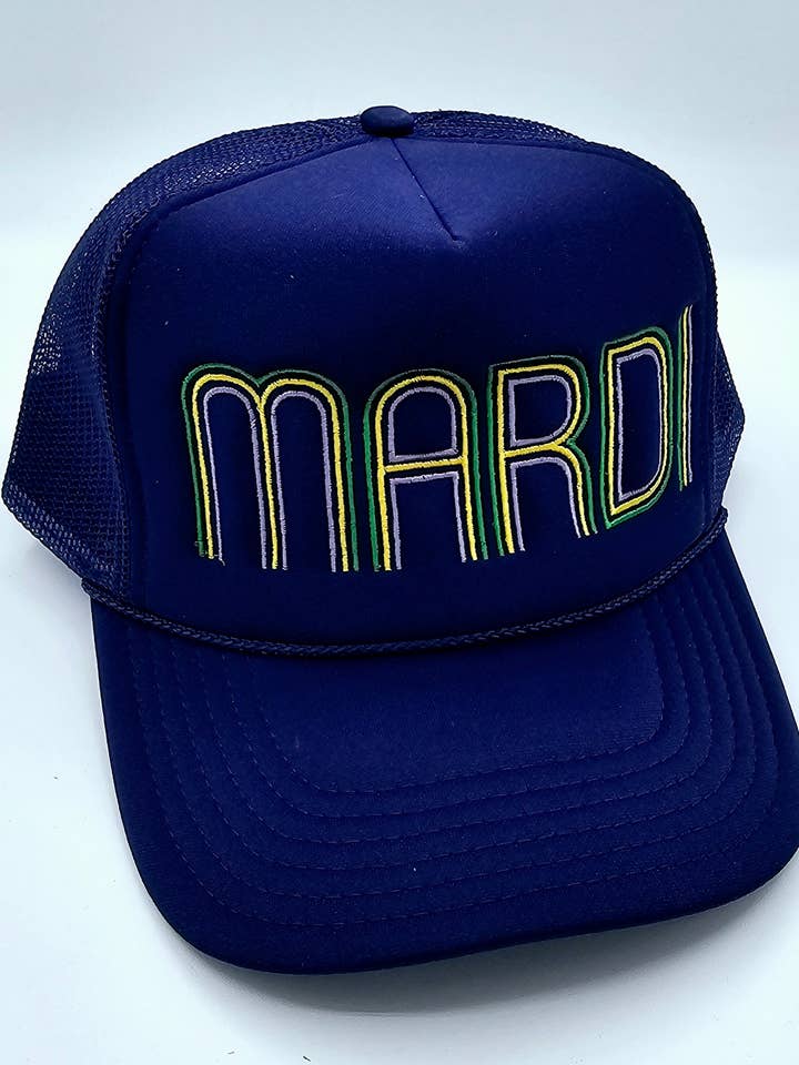 Mardi Trucker Hat for wholesale by Mudbugs BTQ