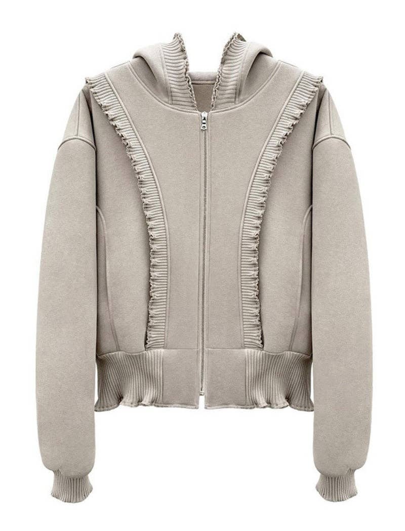 GREY Lace Hooded Top and Pants Set for wholesale on Faire5