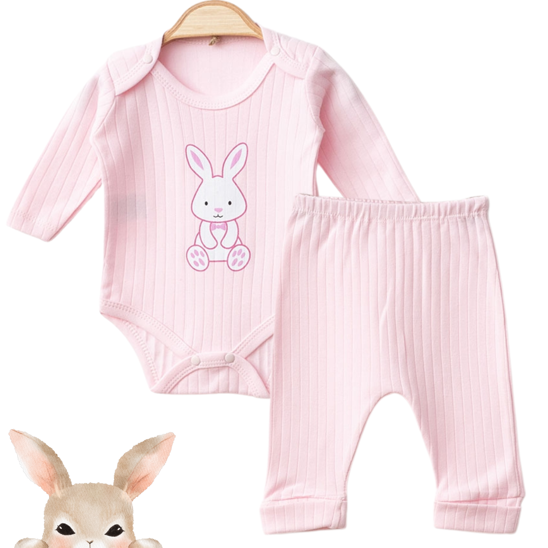 Himmelberg Baby – wholesale Clothing set – Baby – Baby Girls' Rabbit Outfit – Onesie & Leggings Set3
