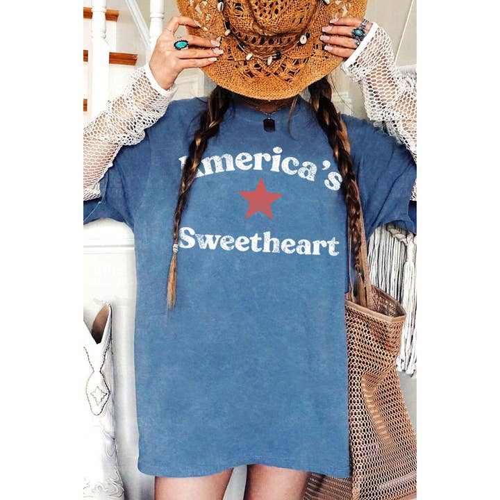 HRTandLUV - Wholesale T-Shirt (Graphic) - Women's - AMERICAS SWEETHEART MINERAL GRAPHIC TEE