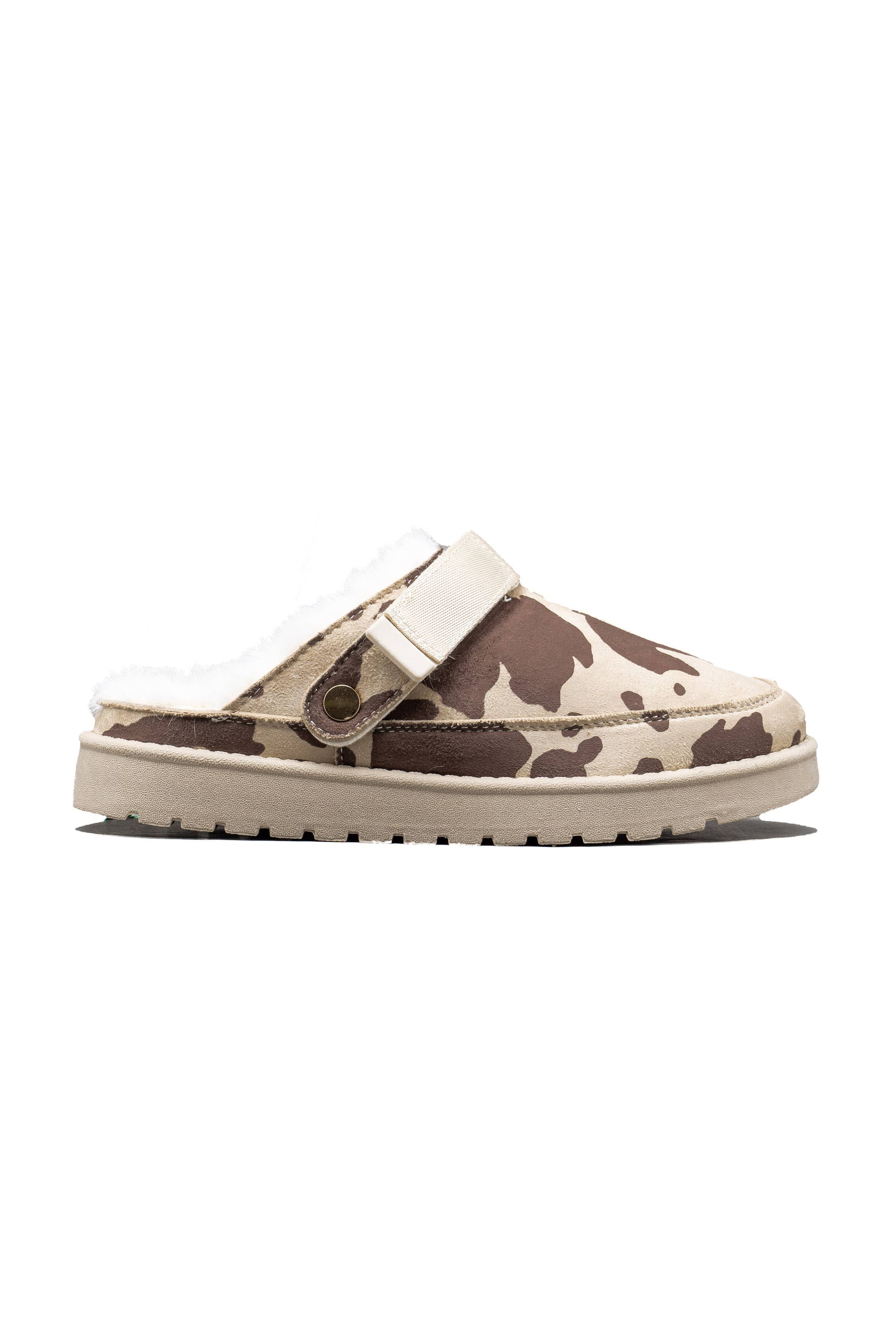 C'M PARIS - Wholesale Slippers - Women's - Suede-Lined Clog with Velcro Strap 65264