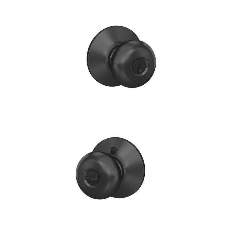 Everyday Supply Co - Wholesale Knob/Pull - SCHLAGE - Plymouth Matte Black Entry Knobs, Universal Hand