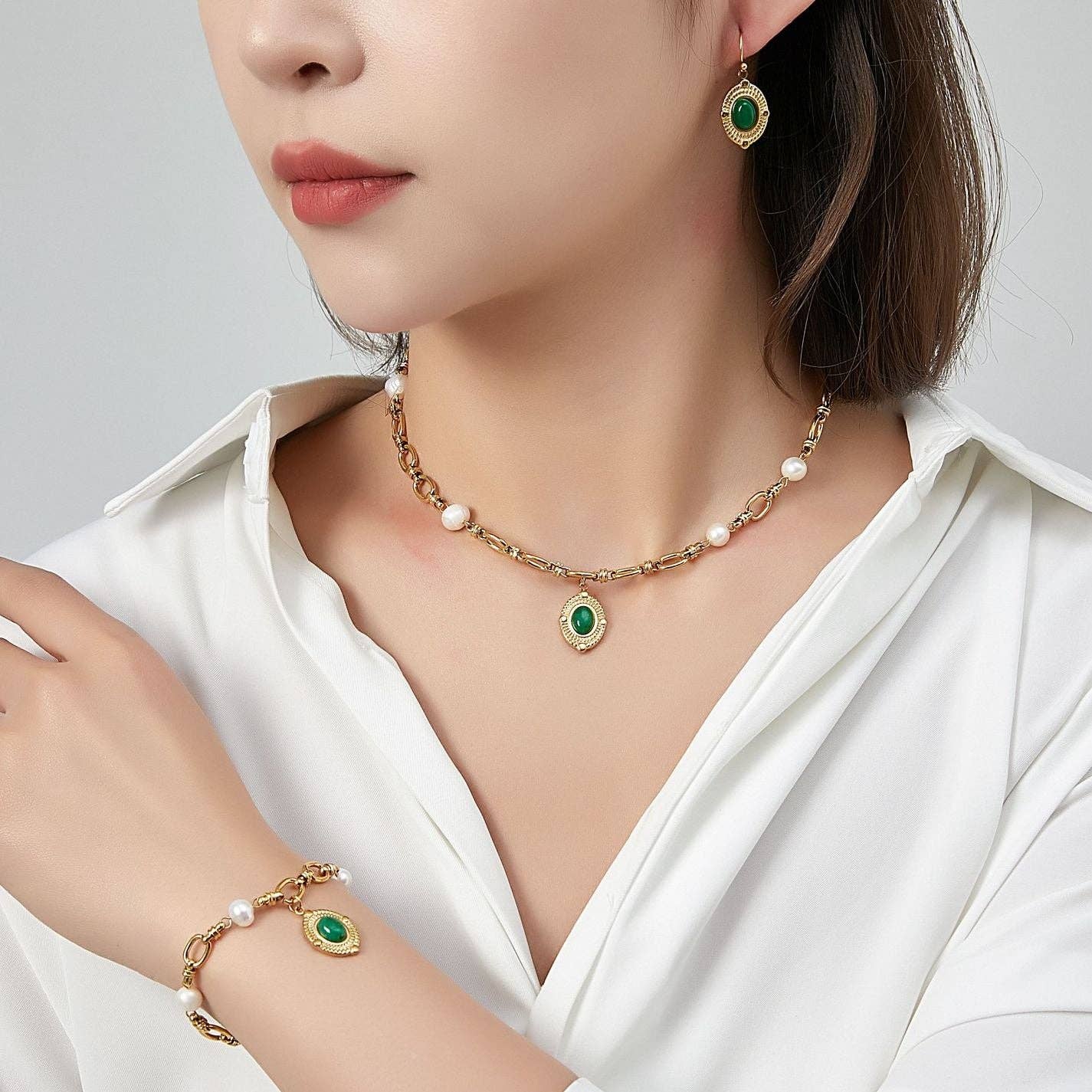 Gold Gold-Tone Steel Usagi Necklace for wholesale on Faire2