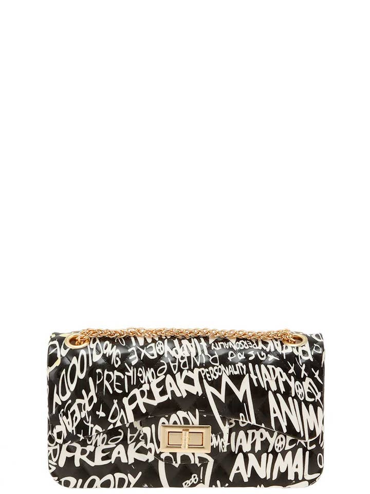 Graffiti Diamond Quilted Jelly Bag 7136 for wholesale by anbfashion