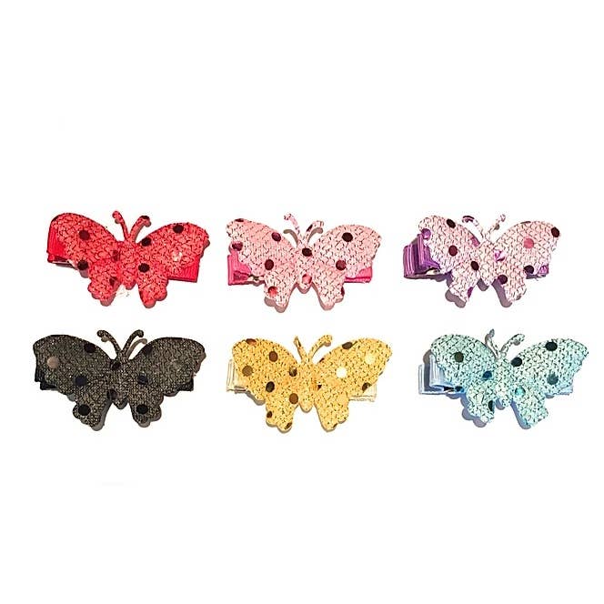 Pailletten-Schmetterlinge-Haarspangen für den Großhandel von Sparkle Sisters by Couture Clips