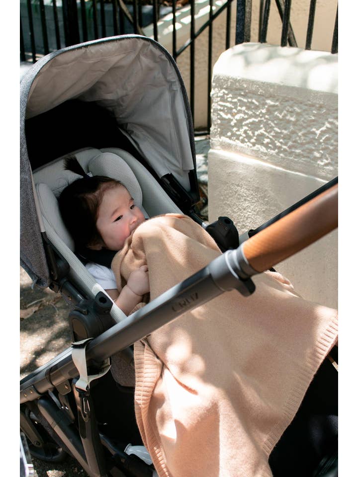 Heirloom Cashmere Australia - Venta al por mayor Manta de cama - Niños y bebés - Manta bebé punto liso cachemir - Canela