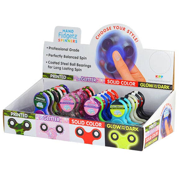 Novelty Brands - Wholesale Fidget Toy - Kids - Fidget Spinner Sensory Toy Assortment- 24/Display