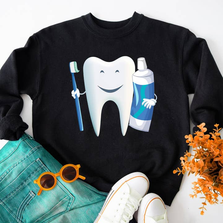 Felpa da igienista dentale, simpatico regalo per dentista per la vendita all'ingrosso da parte di Vivtrek