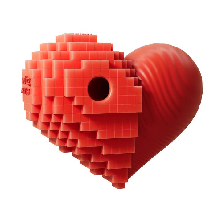 DOG TOY | ART HEART | 100% NATURAL. MELON COLOR | SANDDOG for wholesale by SANDDOG