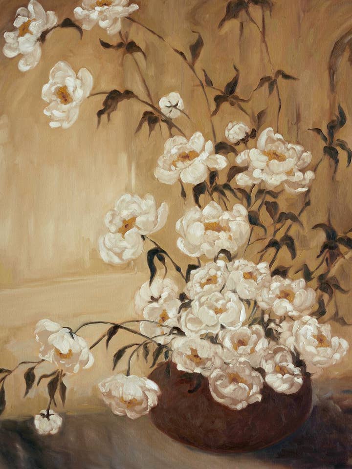 Venetian Peonies - Art Print for wholesale by Elizabeth Bowman Studio