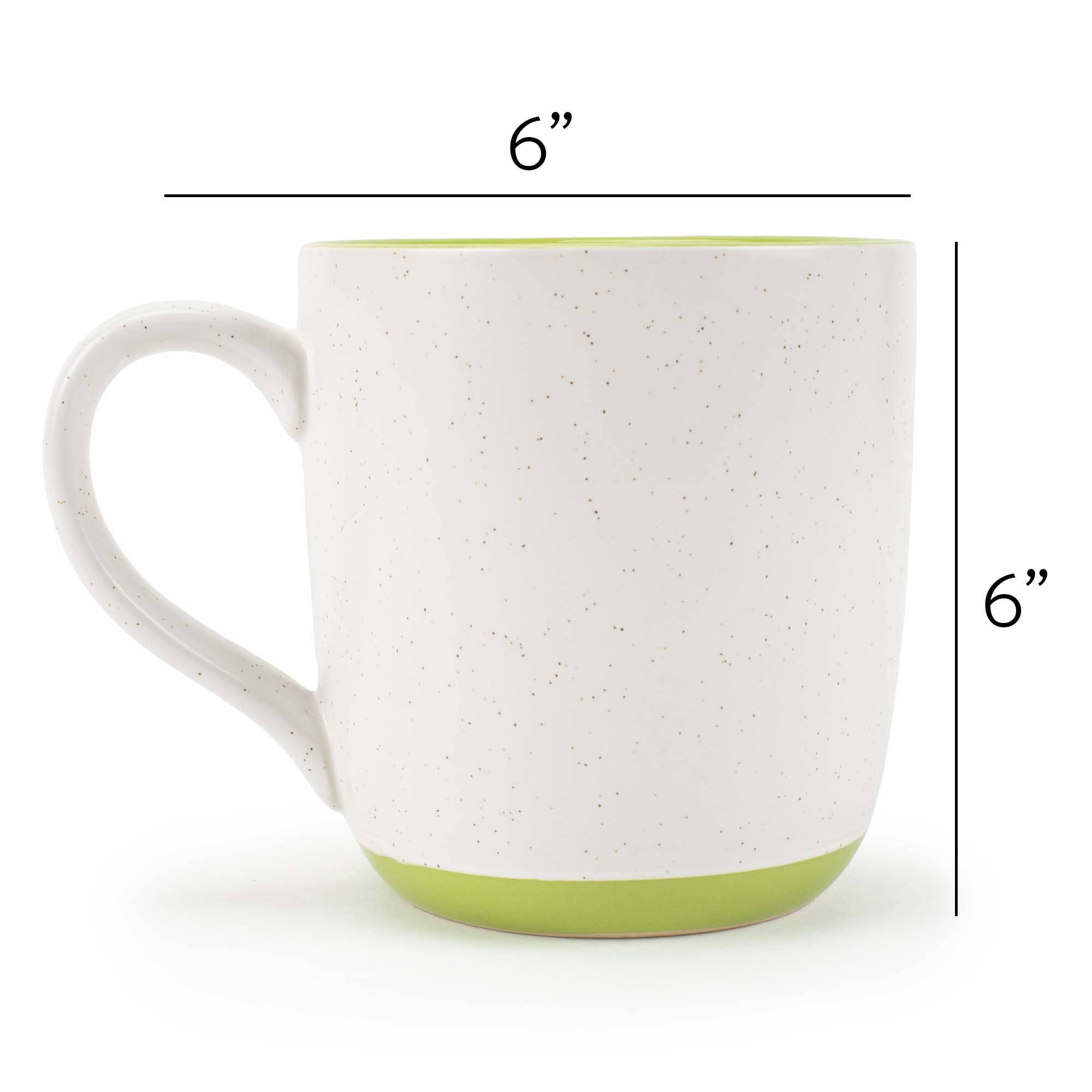 EAST AVENUE - Wholesale Coffee Mug - Speckled Mugs 4-Pack White and Sage-Green PRICE IS PER MUG4