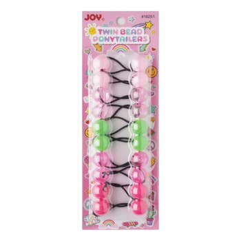 Joy Large Hair Beads 240Ct Pink & Clear