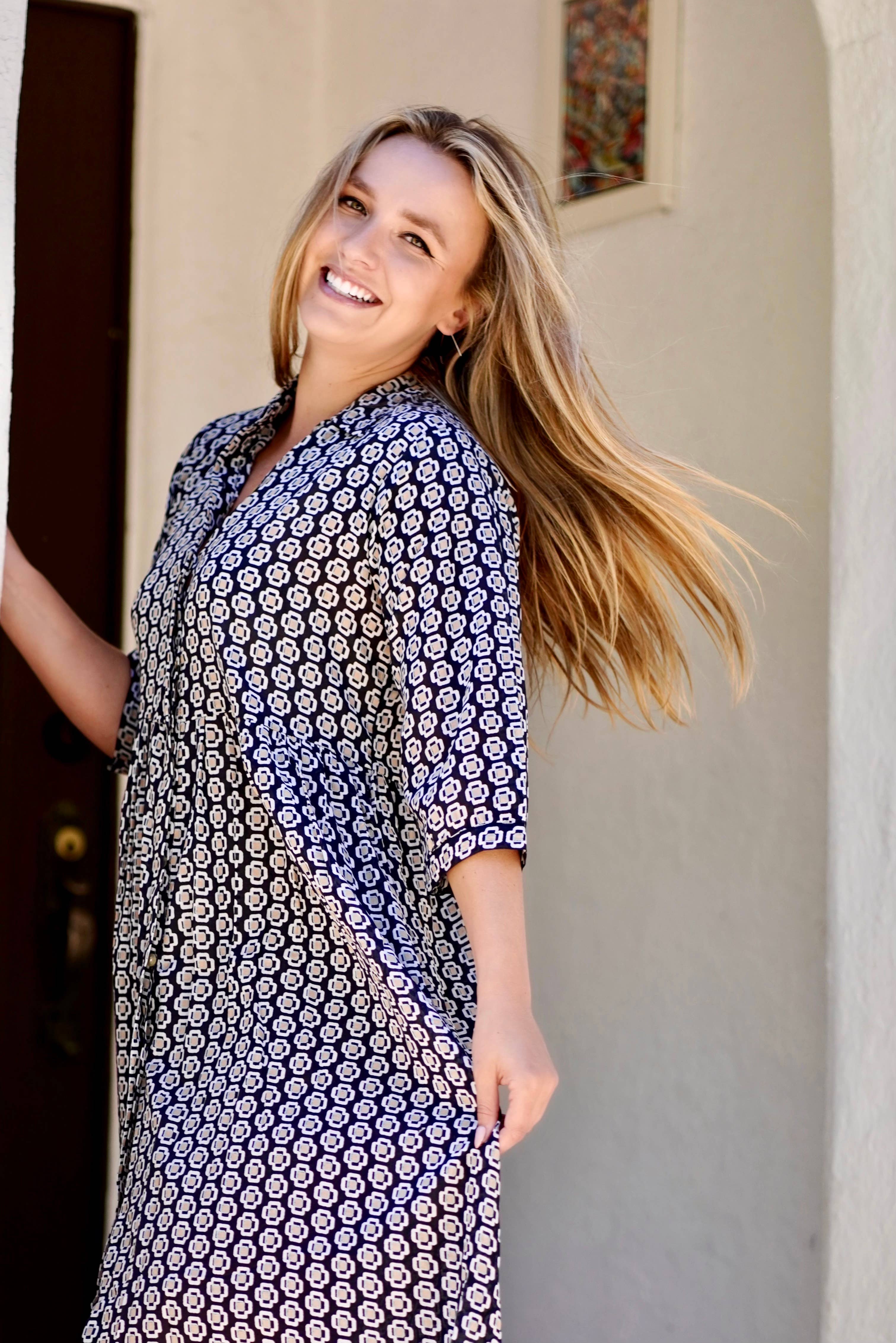 Zwart Amani Jurk Geometrisch Zwart voor groothandel op Faire6