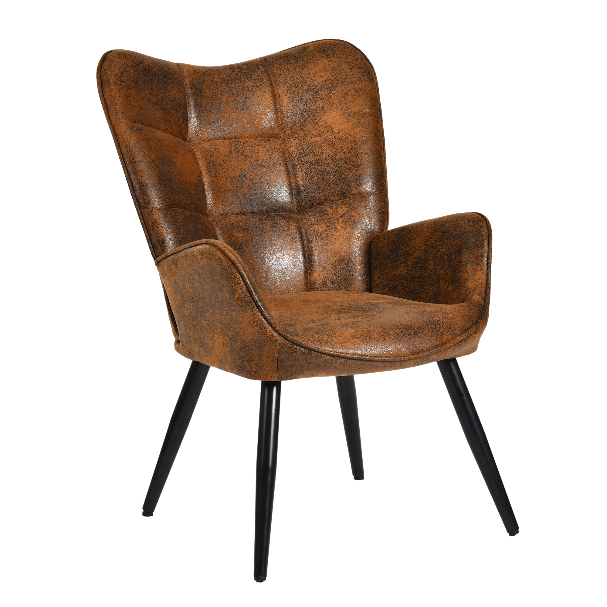 HOMYCASA DESIGN INC - Wholesale Chair - Modern Tufted Accent Chair with Suede Finish in Brown24